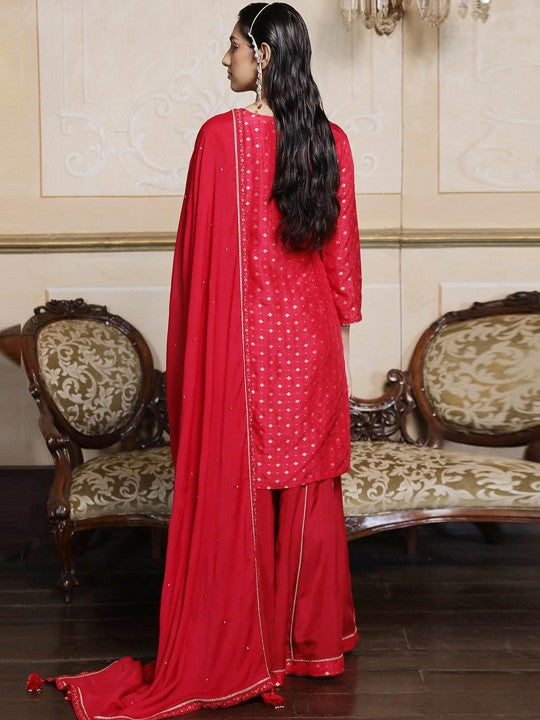 Ganga Women Regular Raw Silk Kurta