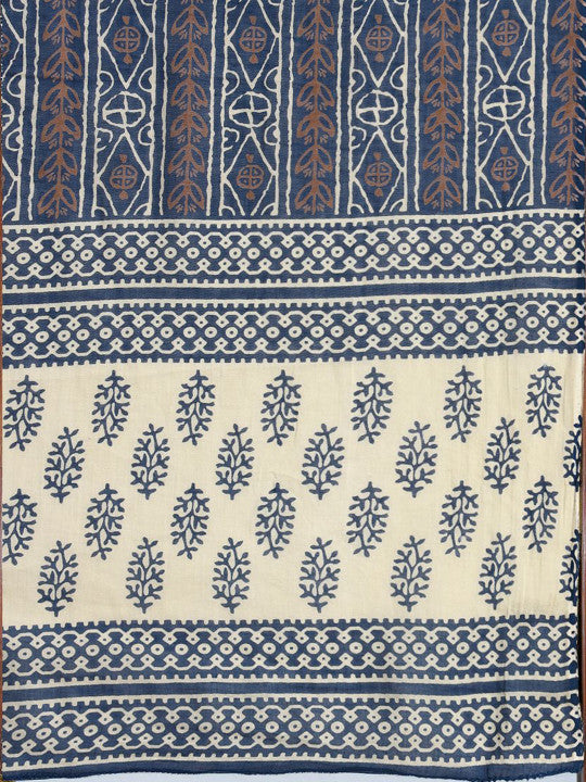 Floral Printed Round Mirror Work Straight Kurta With Trousers & Dupatta