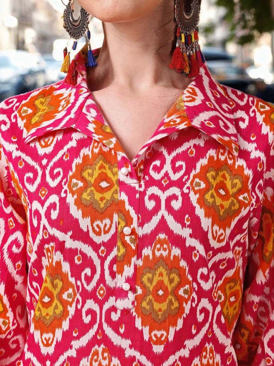 Anouk Ethnic Printed Pure Cotton Tunic & Trousers