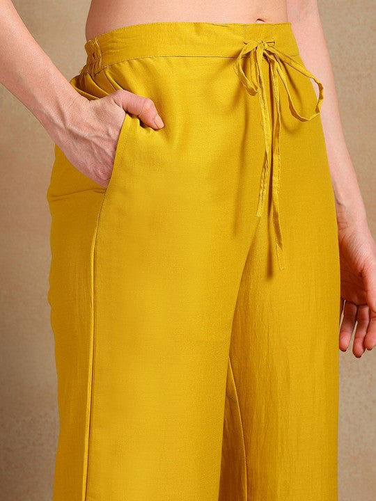 House of Pataudi Women Solid Embroidered Kurta