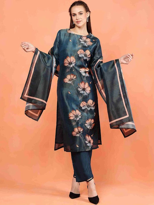 ETRAANA Women Floral Printed Round Neck Kurta