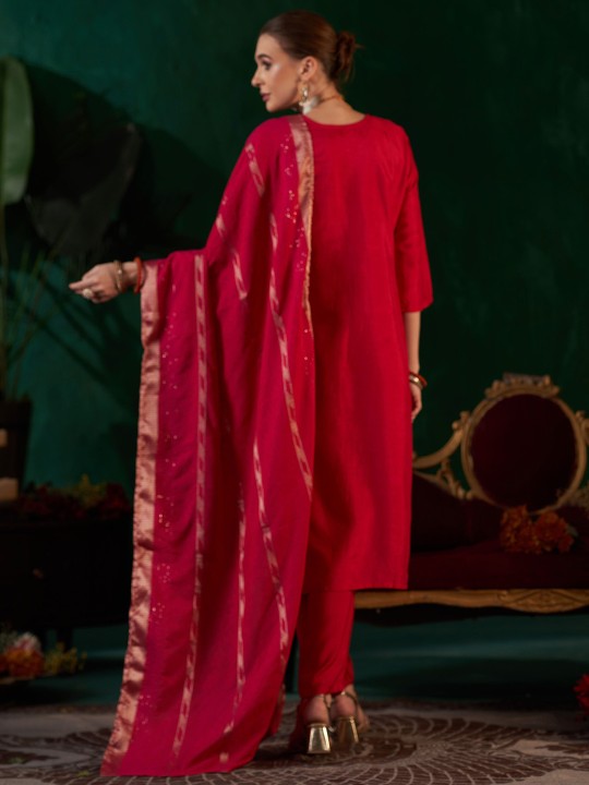 Anouk Women Ethnic Motifs Regular Zardozi Kurta