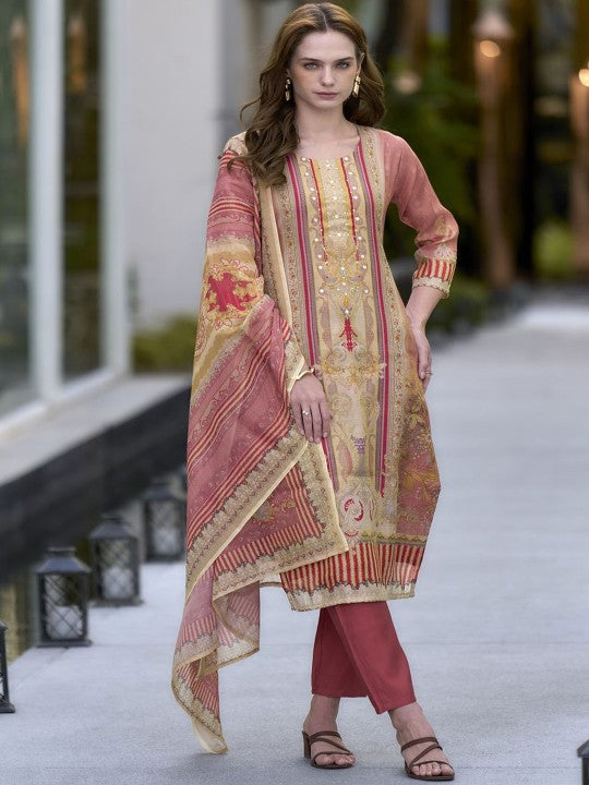 ASCIIBLUES Women Ethnic Motifs Embroidered Cotton Kurta