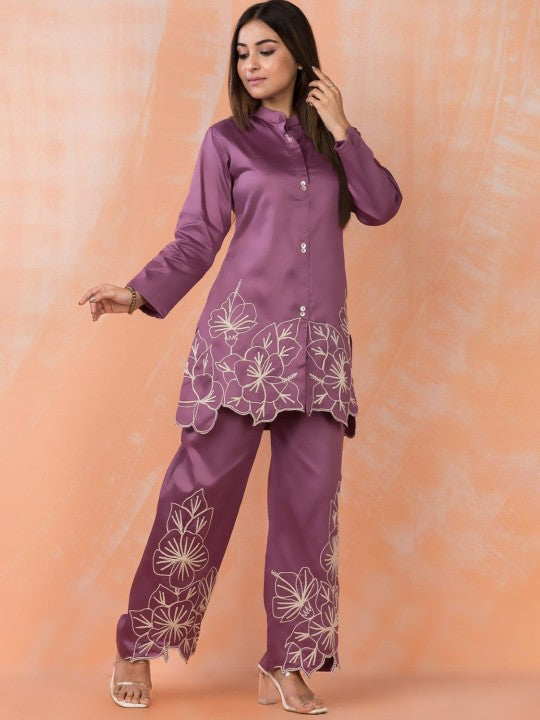 AUTUMN LANE Sabhya Iris Embroidery Tunic With Trousers Co-Ords