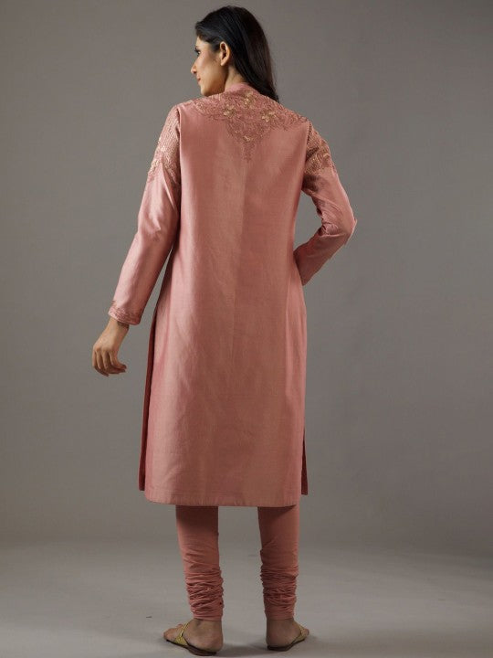 Balance by Rohit Bal Women Embroidered Regular Chanderi Silk Kurta