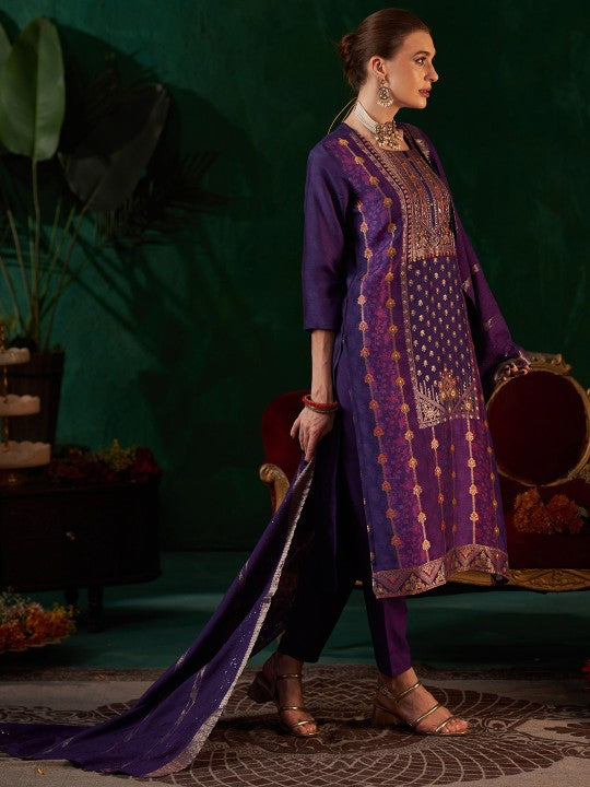 Anouk Women Ethnic Motifs Embroidered Regular Zardozi Kurta