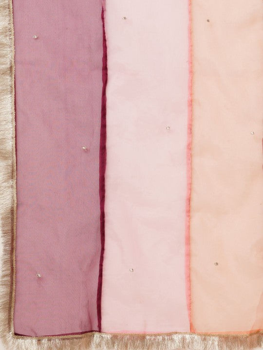 FASHOR Ethnic Motifs Embroidered Sequinned Straight Kurta
