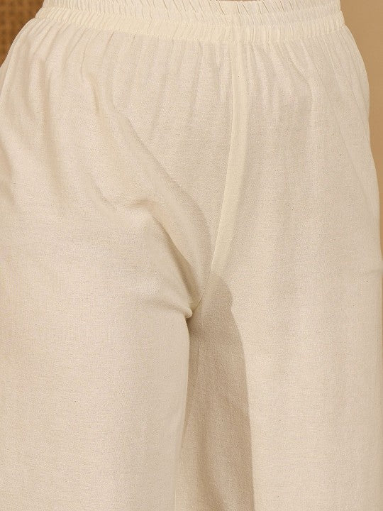 Floral Printed Pure Cotton Tunic With Trouser