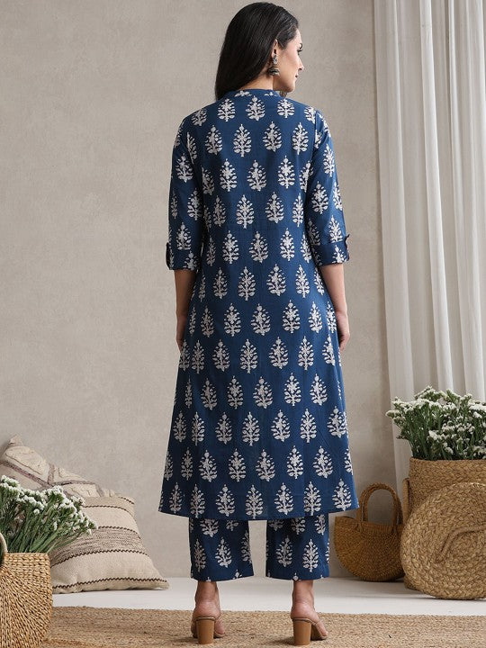 Printed Cotton Tunic With Trouser Co-Ords