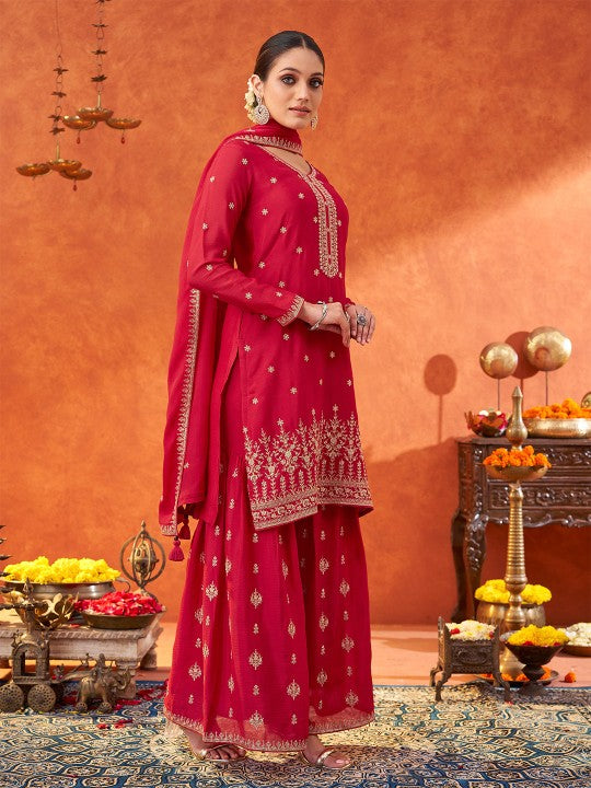 Fourleaf Women Ethnic Motifs Embroidered Regular Sequinned Kurta