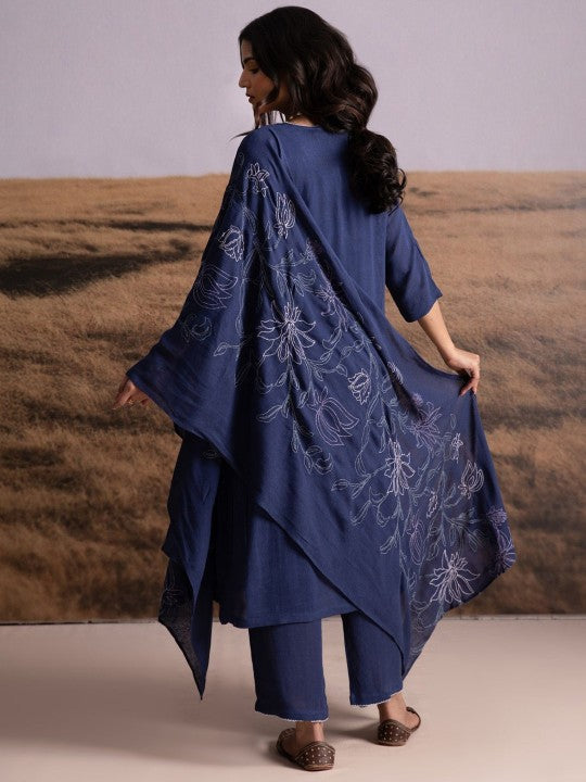 Bombay Bloom Women Regular Linen Kurta