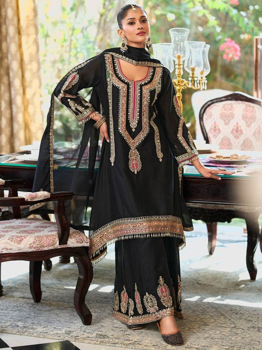 Indo Era Embroidered Mirror Work Straight Kurta