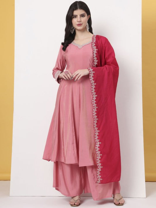 Yufta Women Embroidered Regular Thread Work Kurta