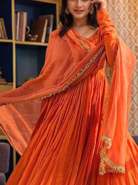 Aaghnya Round Neck Anarkali Kurta