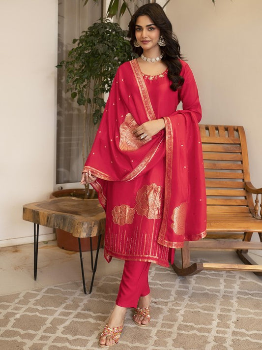 Anouk Women Floral Embroidered Regular Zardozi Kurta