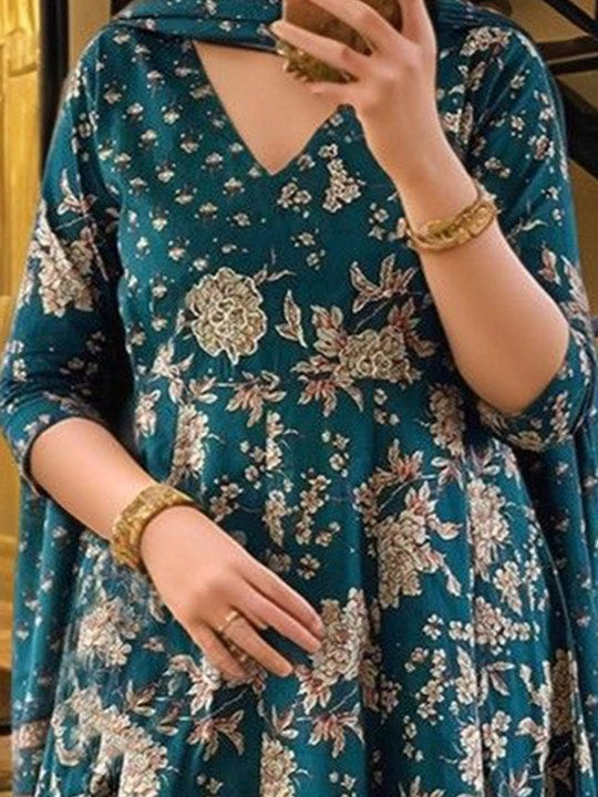 Aaghnya Women Floral Printed Regular Kurta