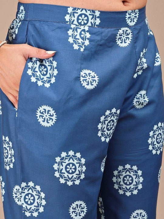 Tikhi Imli Embellished Cotton V-Neck Tunic With Trousers Co-Ords