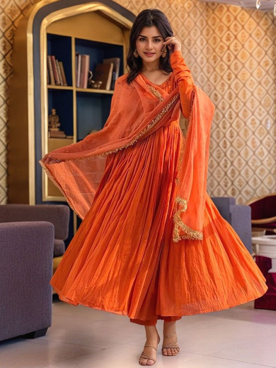 Aaghnya Round Neck Anarkali Kurta