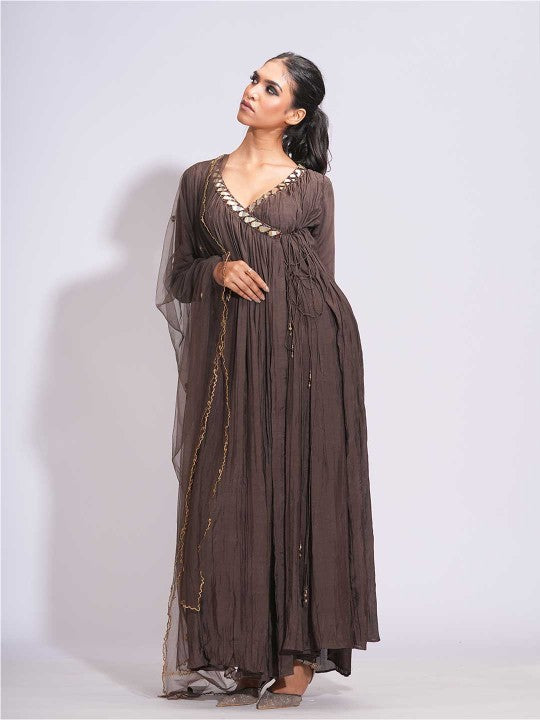 Mirror Work Pure Cotton Anarkali Kurta