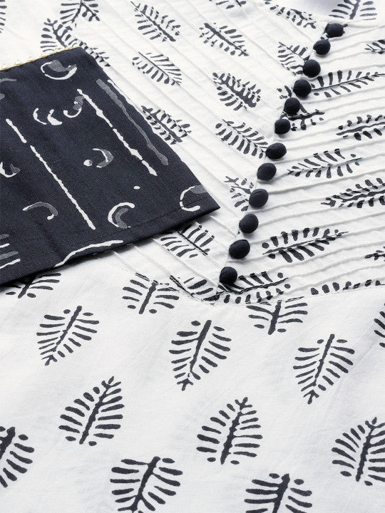 YASH GALLERY Women Ethnic Motifs Printed Regular Pure Cotton Kurta with Palazzos & With Dupatta