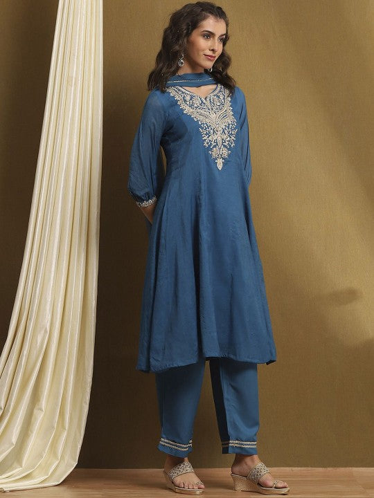 Biba Women Ethnic Motifs Embroidered Regular Kurta