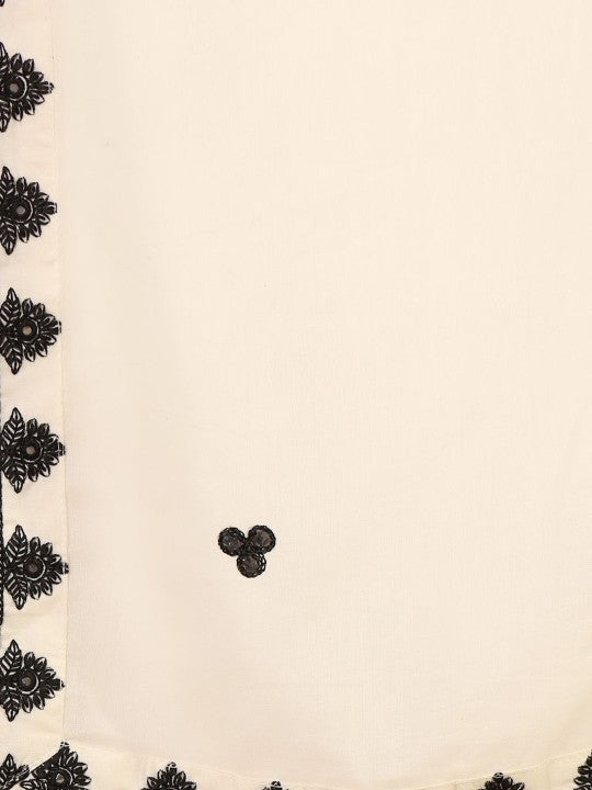 House of Pataudi Floral Embroidered Anarkali Kurta With Trouser And Dupatta