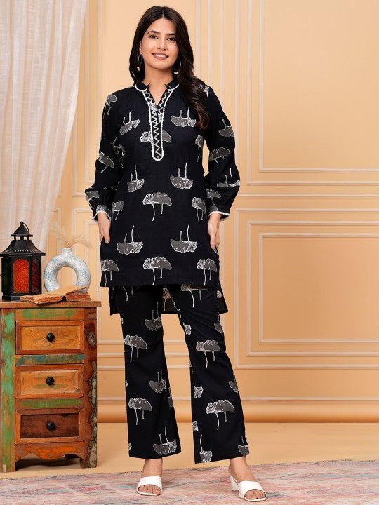 Printed Pure Cotton Tunic & Trouser