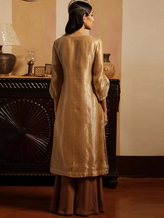 Ganga Women Ethnic Motifs Embroidered Regular Zardozi Kurta