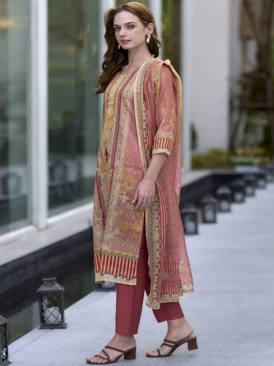 ASCIIBLUES Women Ethnic Motifs Embroidered Cotton Kurta