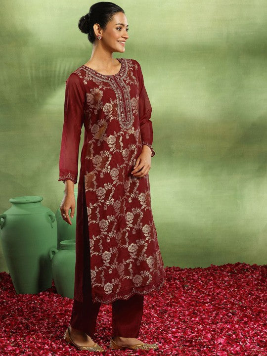 Floral Sequinned Kurta