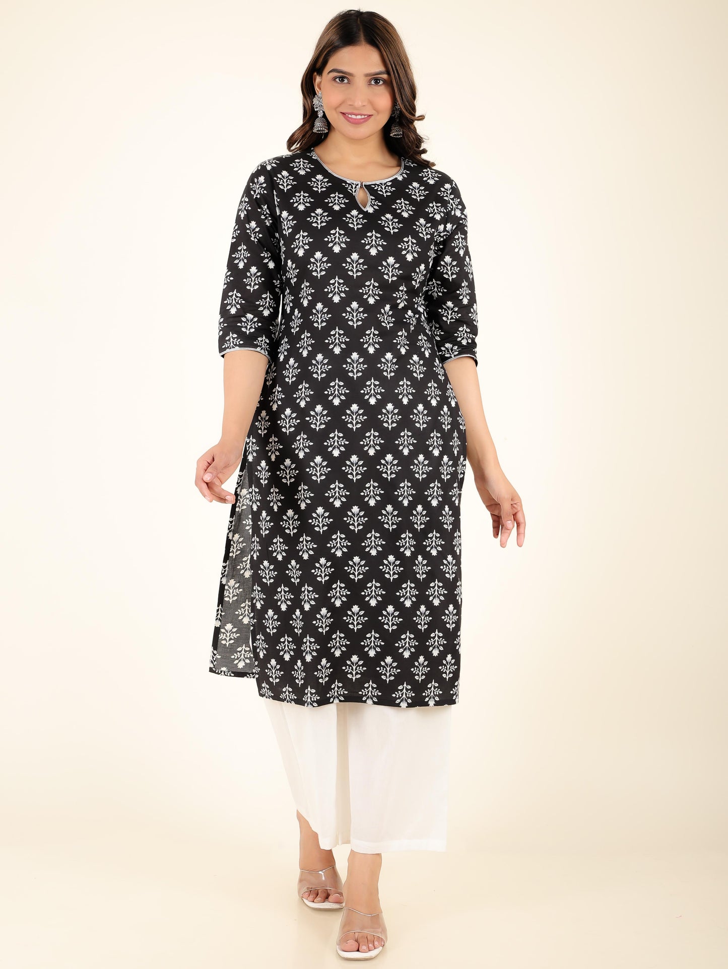 Soft Cotton Floral Kurta