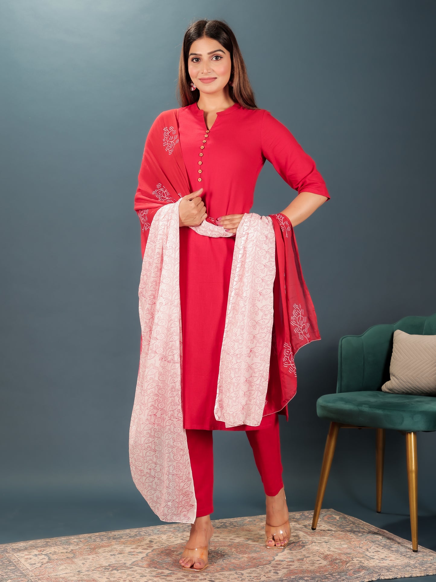 Muslin Geometric Dupatta