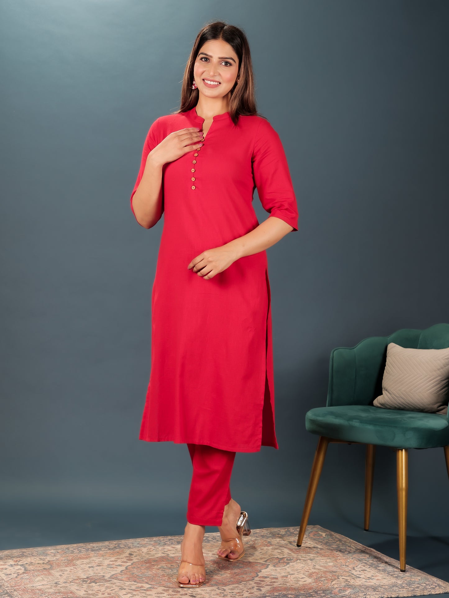 Khadi Cotton Solid Kurta