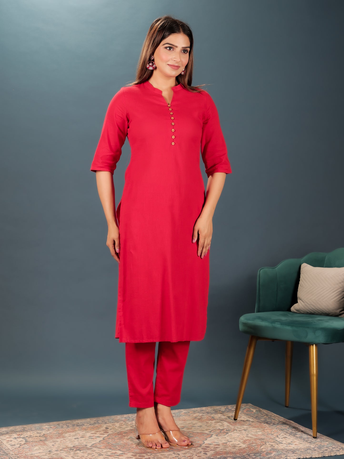 Khadi Cotton Solid Kurta