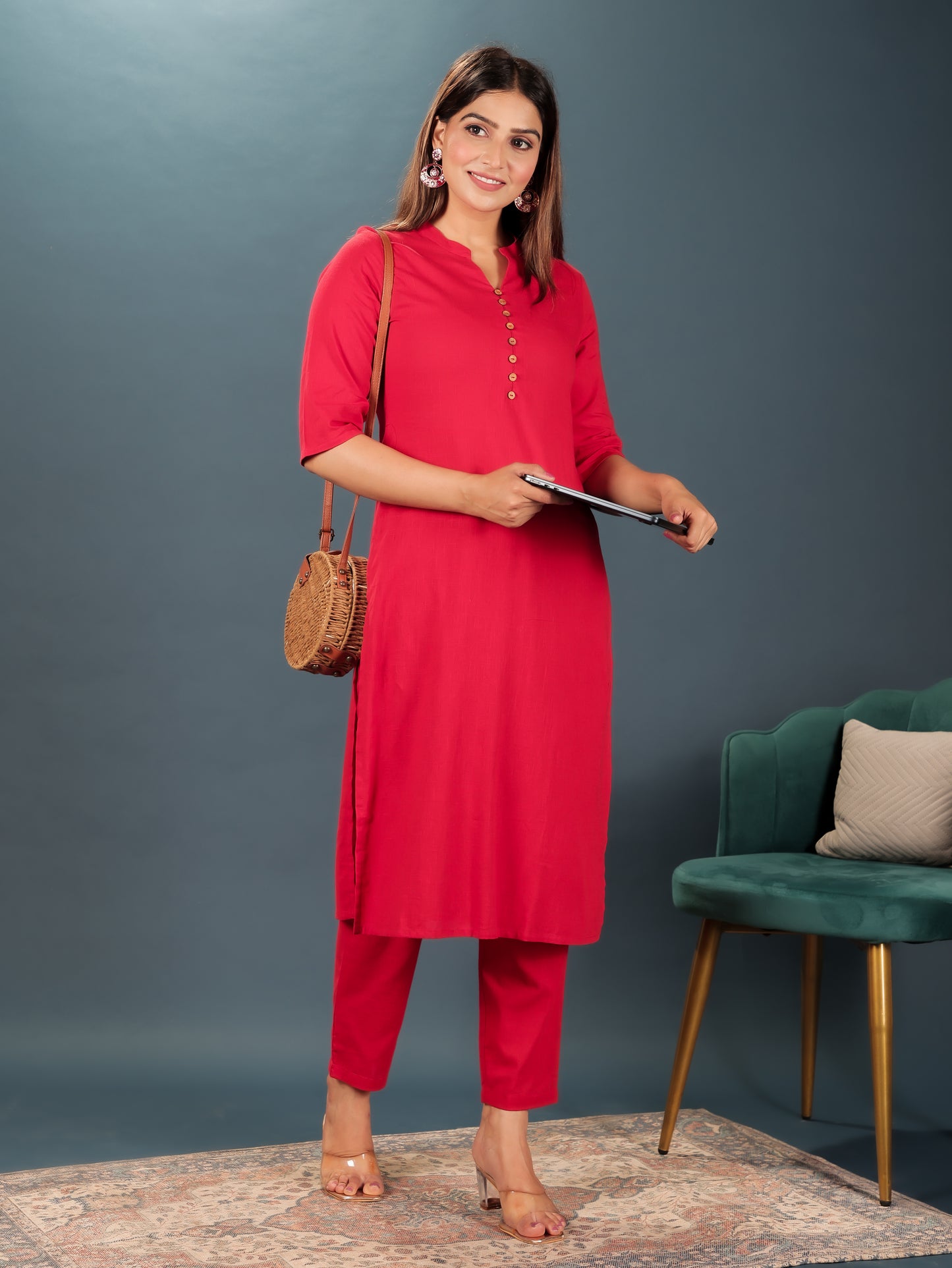 Khadi Cotton Solid Kurta