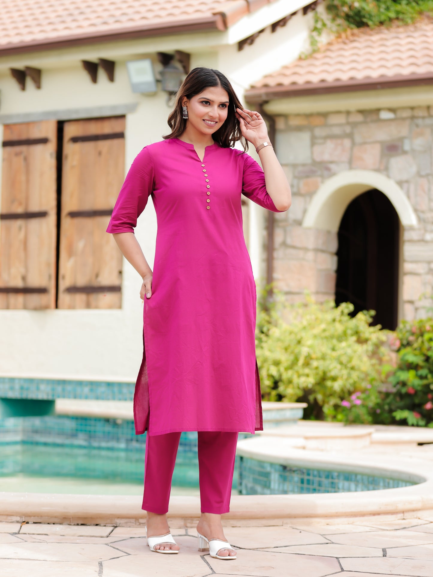 Rayon Solid Kurta