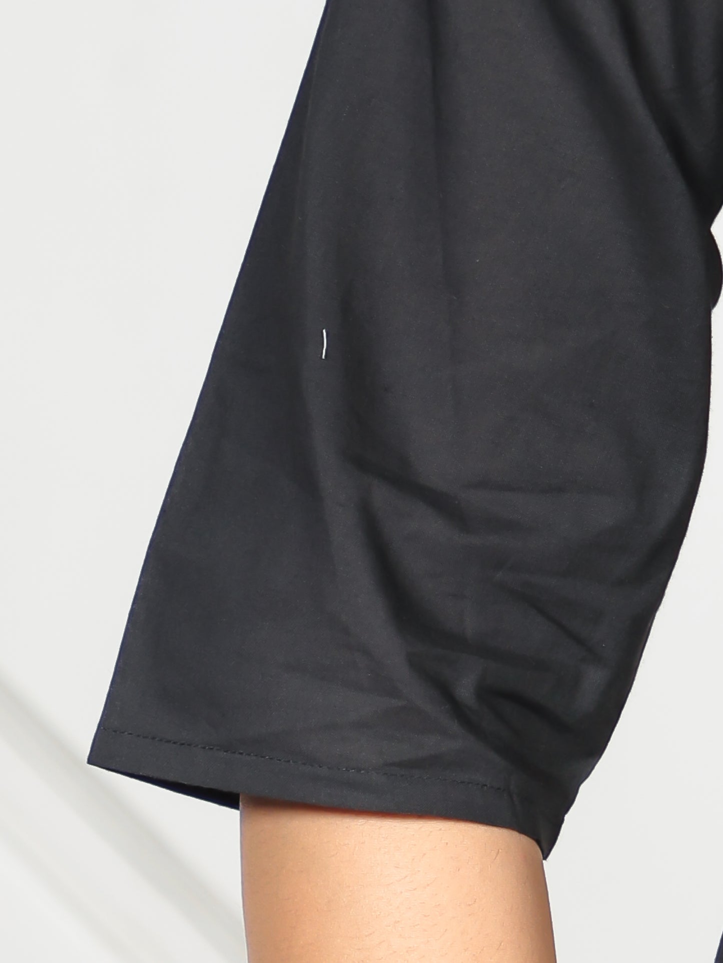 Soft Cotton Solid Straight Black Kurta