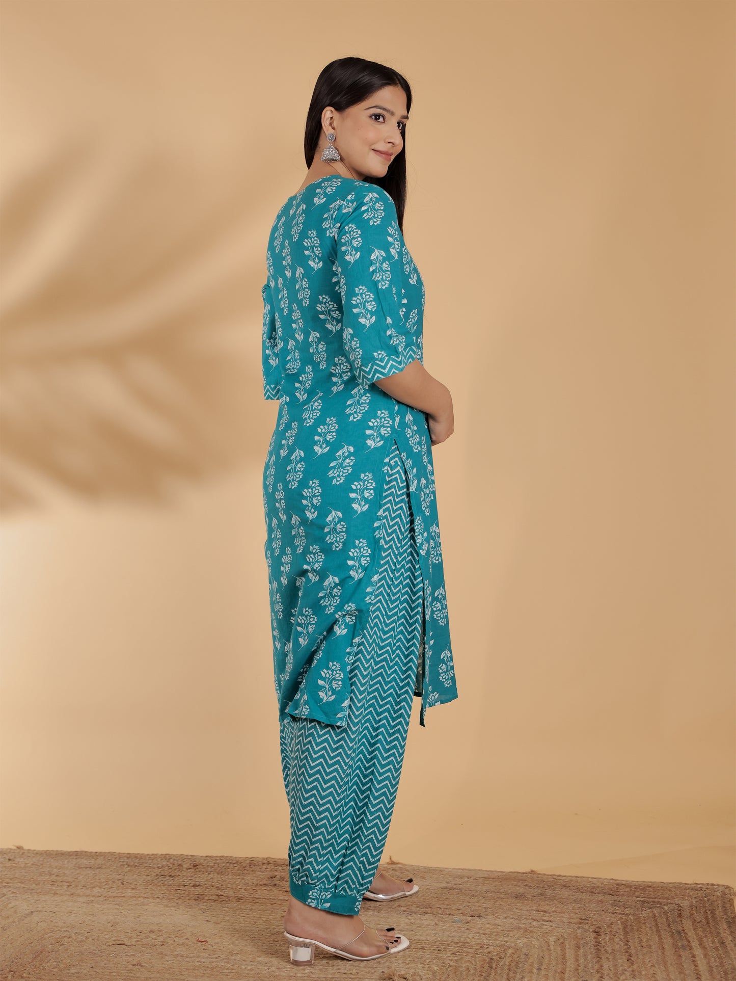 Soft Cotton Floral Kurta