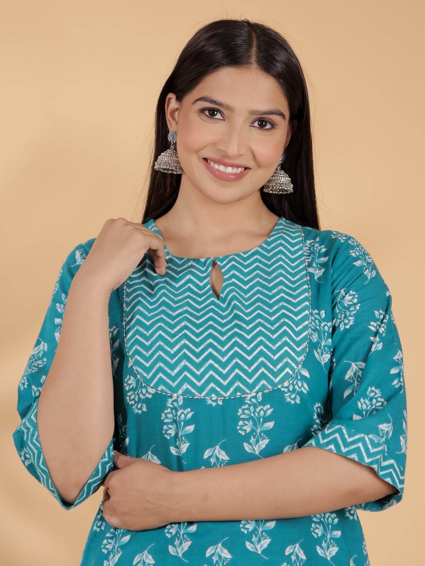 Soft Cotton Floral Kurta