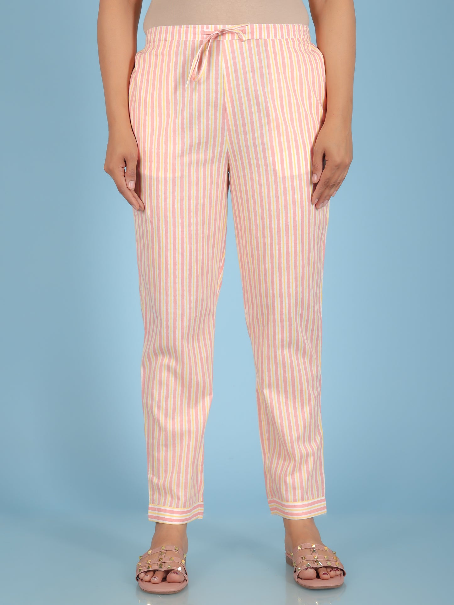 Soft Cotton Striped Pant