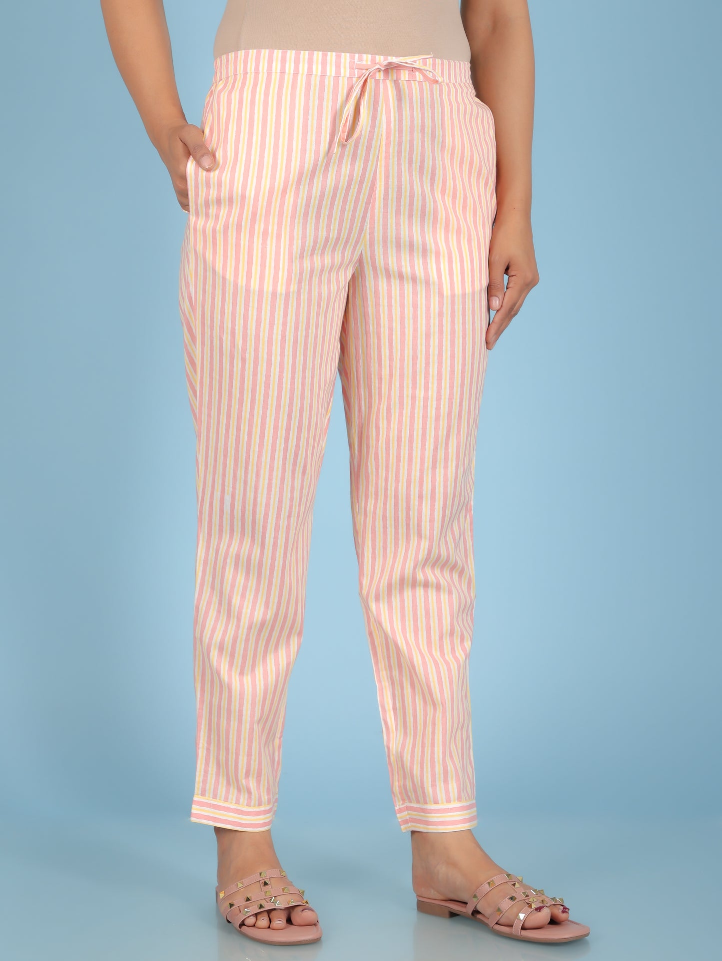 Soft Cotton Striped Pant