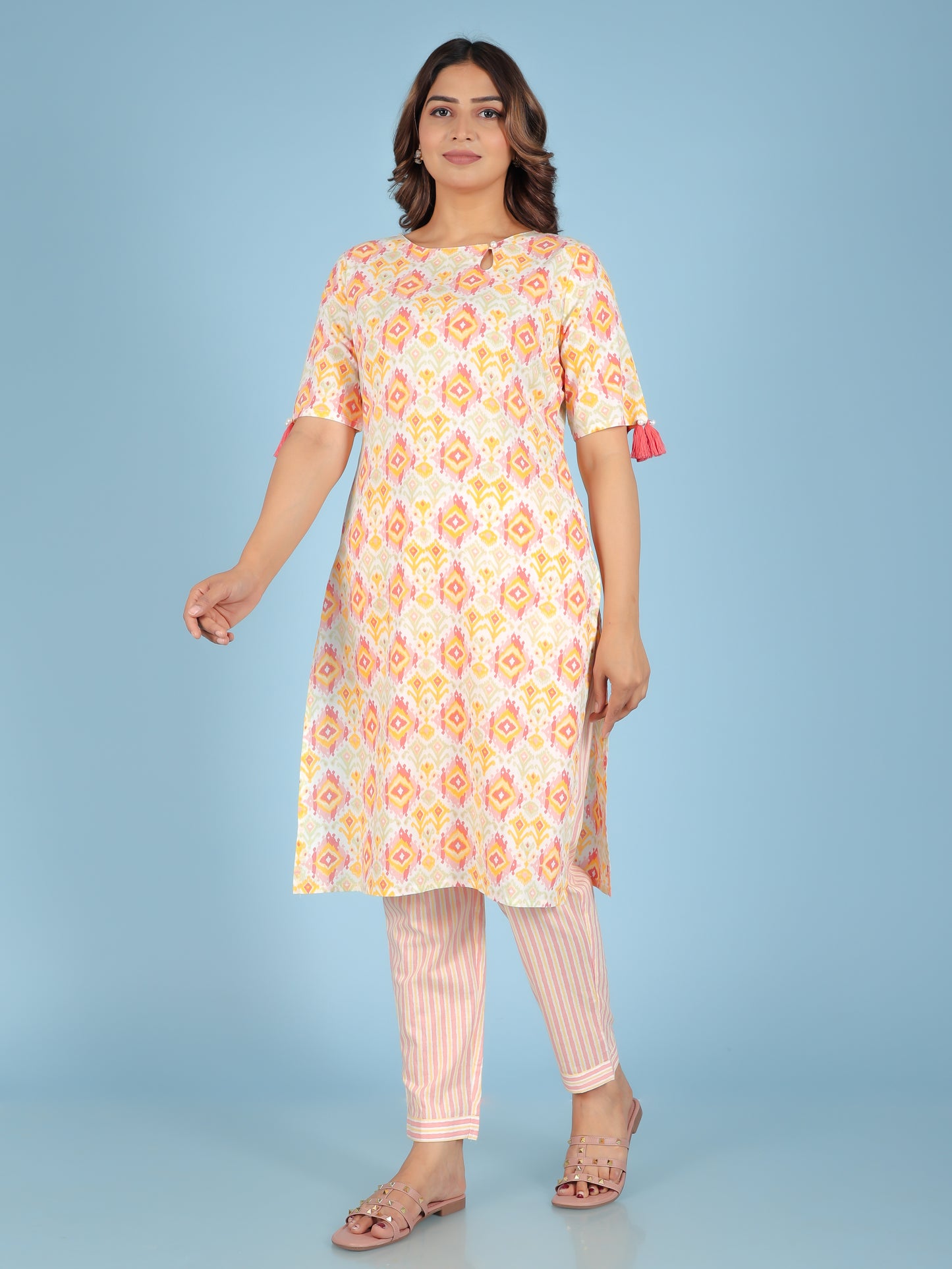 Soft Cotton Ikat Kurta