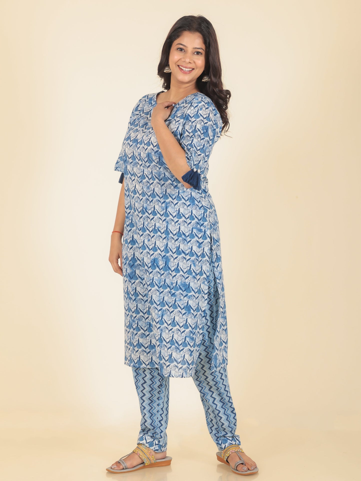 Soft Cotton Floral Kurta