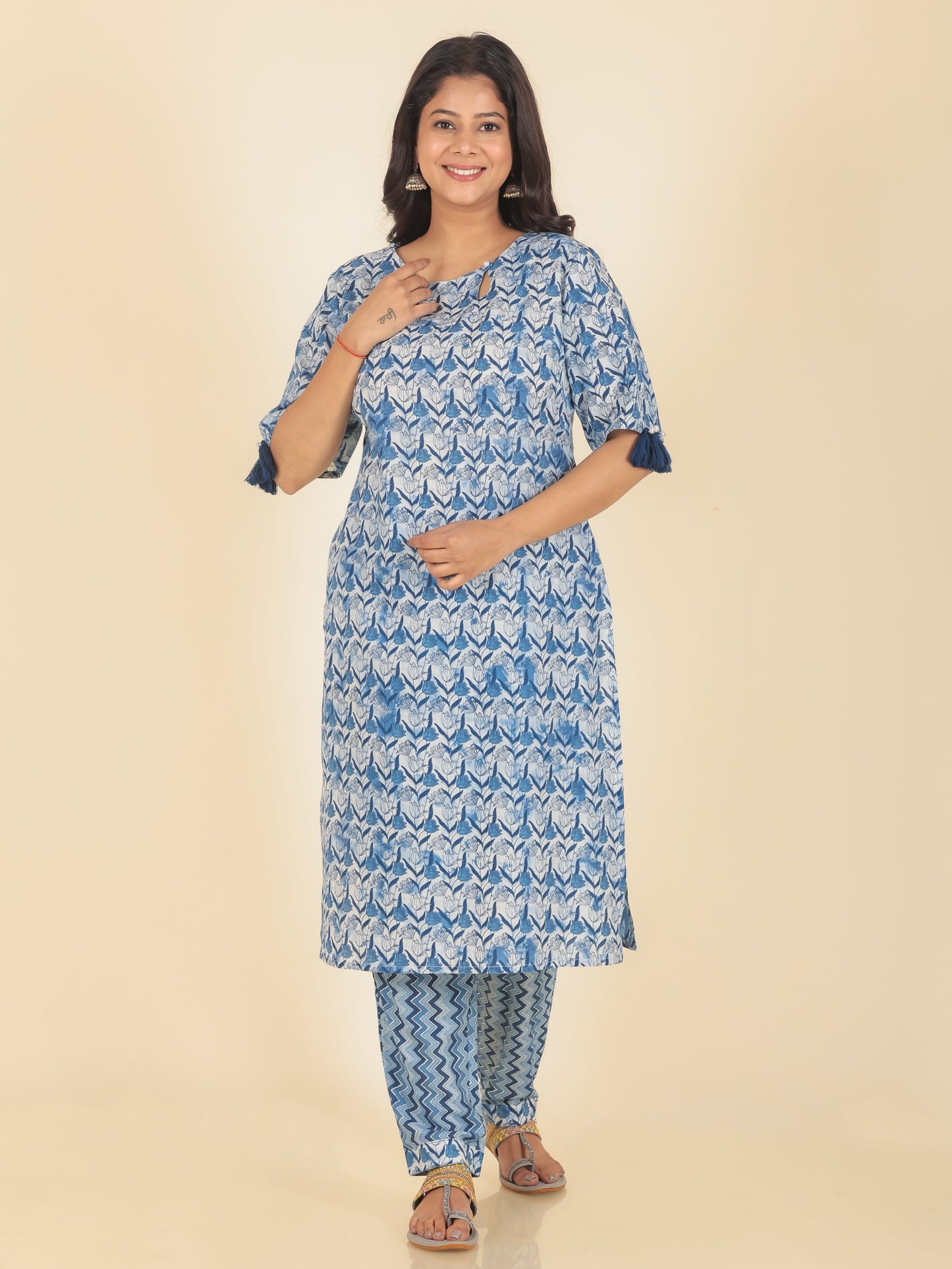 Soft Cotton Floral Kurta