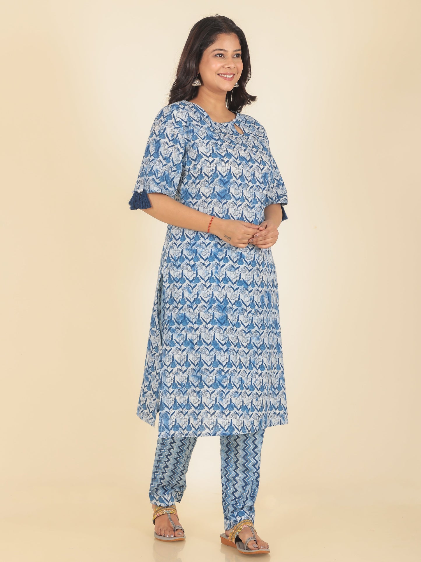 Soft Cotton Floral Kurta