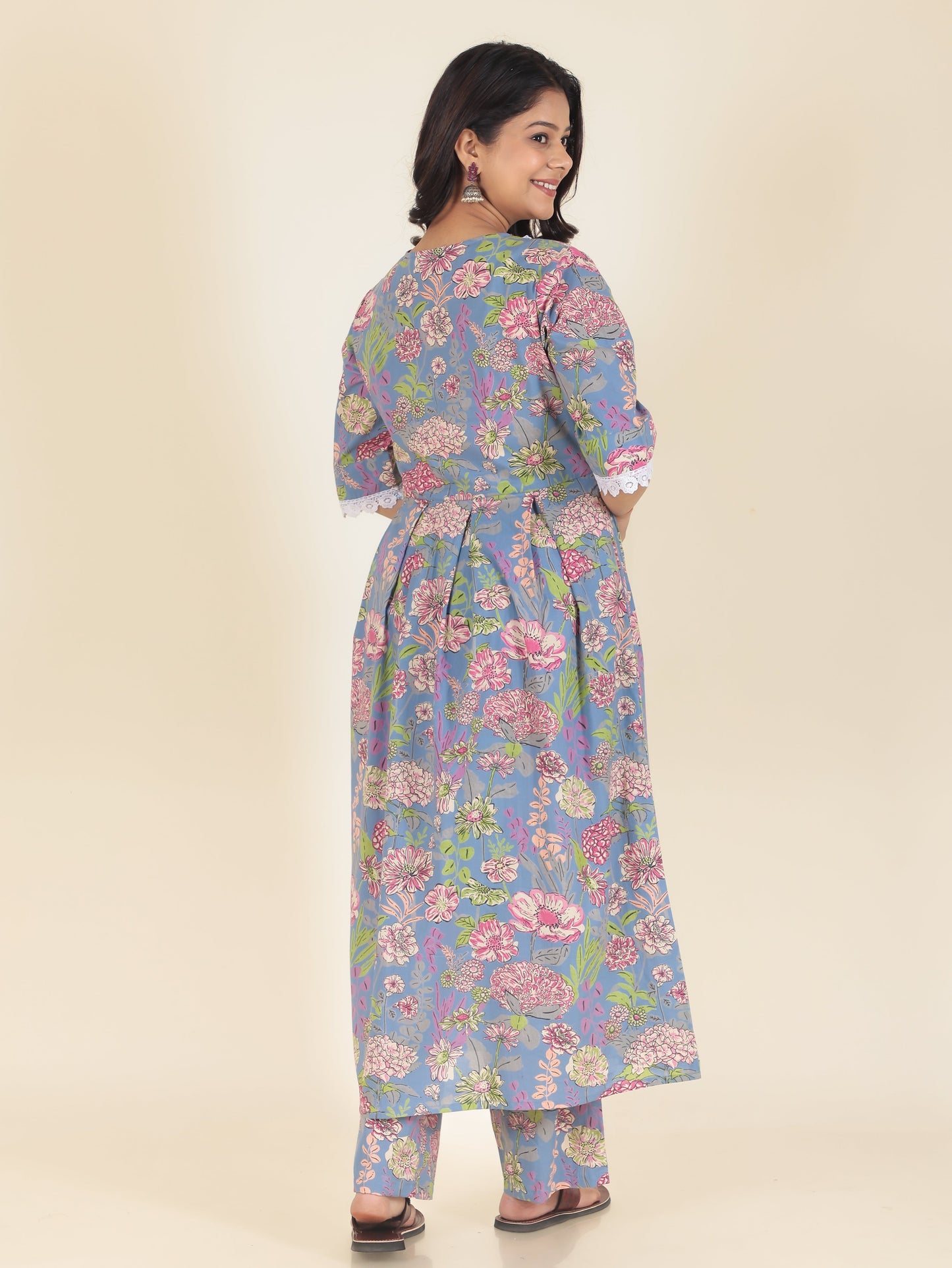 Soft Cotton Floral Kurta