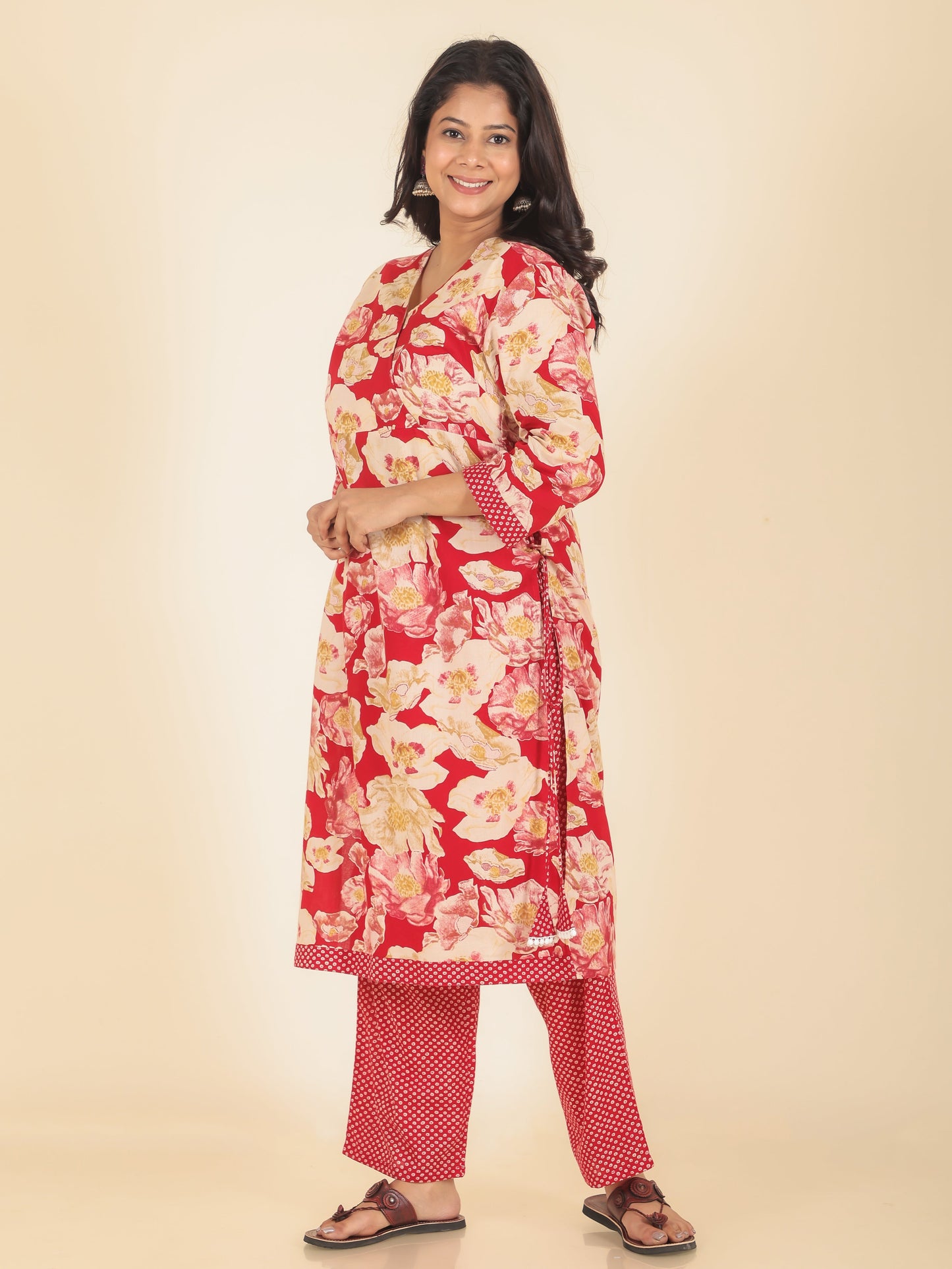 Soft Cotton Floral Kurta