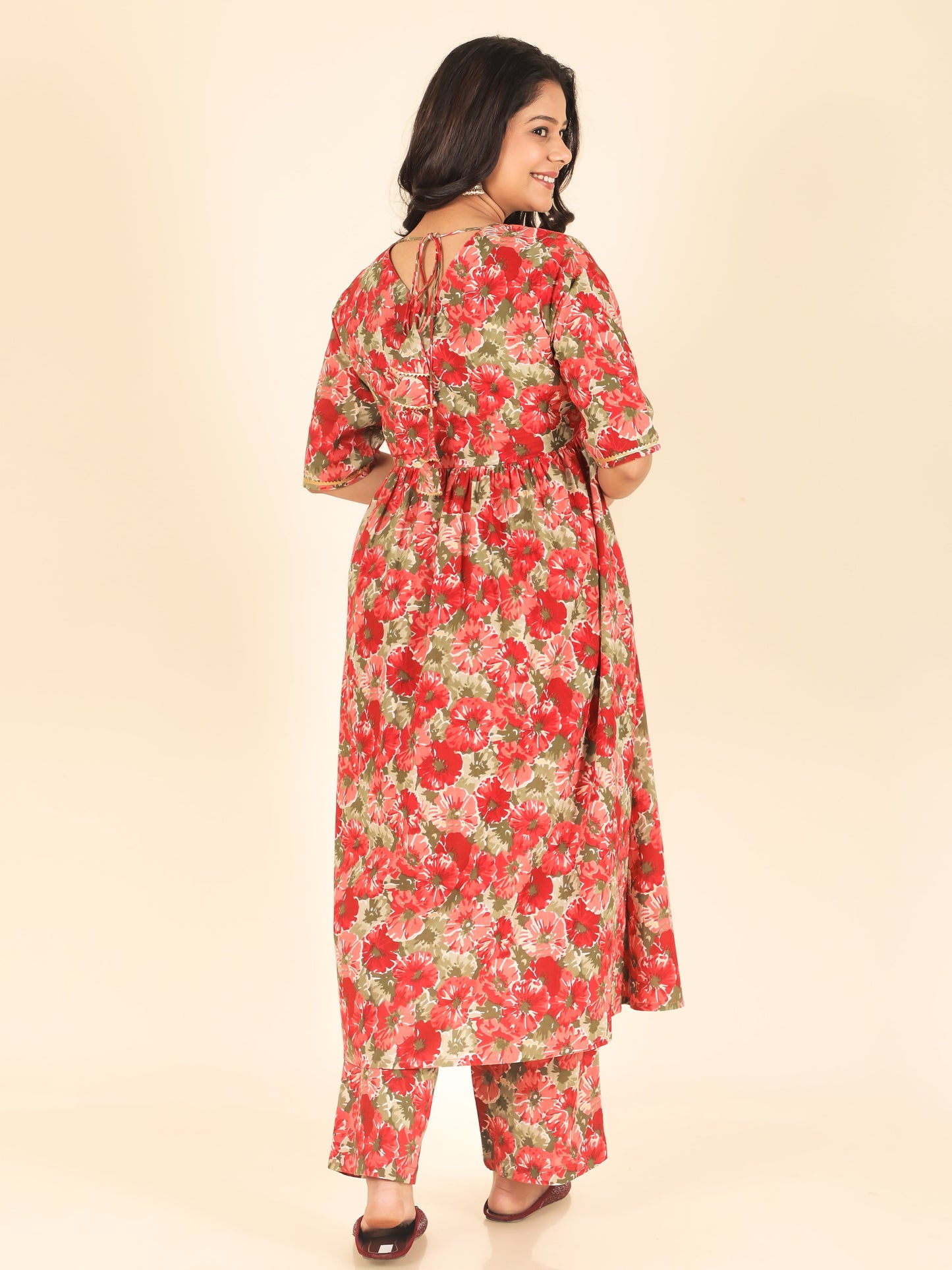 Soft Cotton Gold foil Kurta