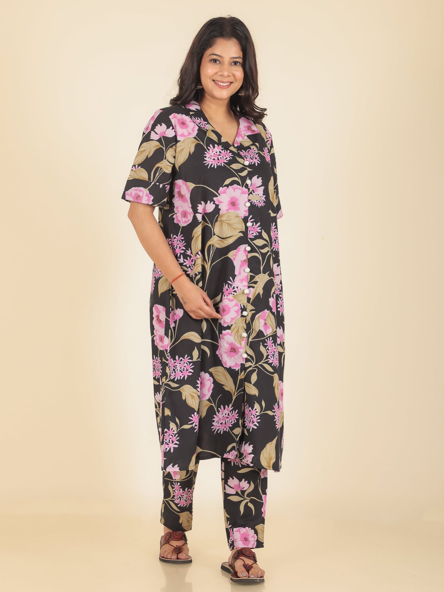 Soft Cotton Floral Kurta