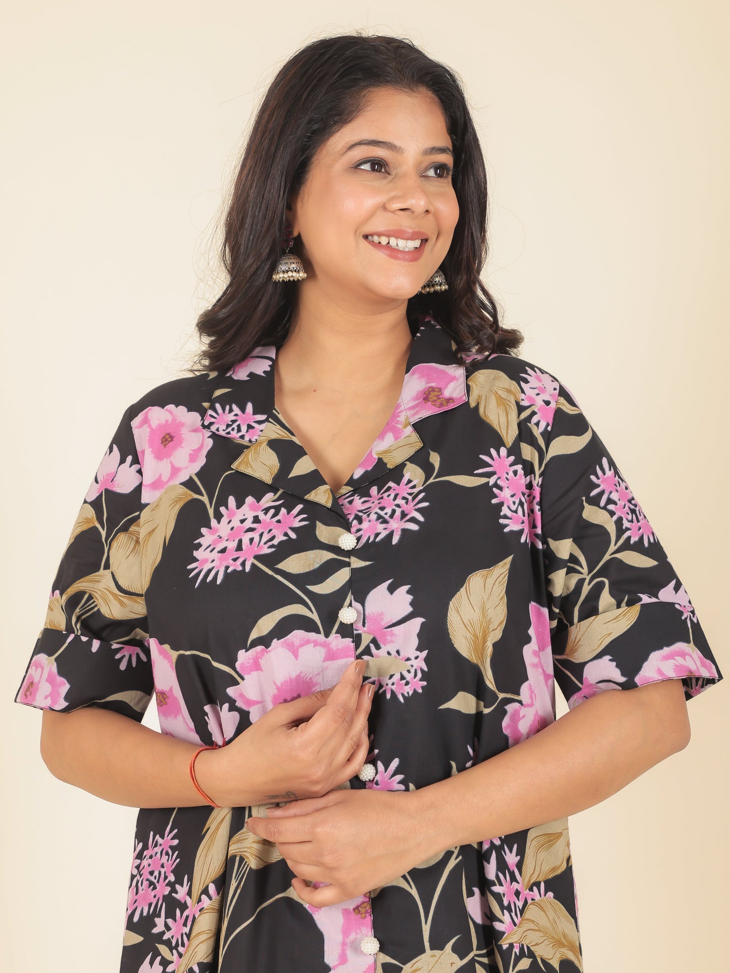 Soft Cotton Floral Kurta